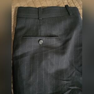 Men's Navy Blue Pinstripe Suit Pants 36x30